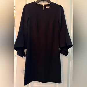 Calvin Klein Black Long-Sleeve Bell-Sleeve Dress